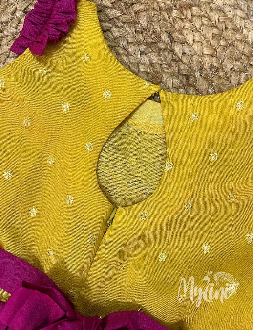 Mustard & Magenta Girls Ethnic Set - mylini
