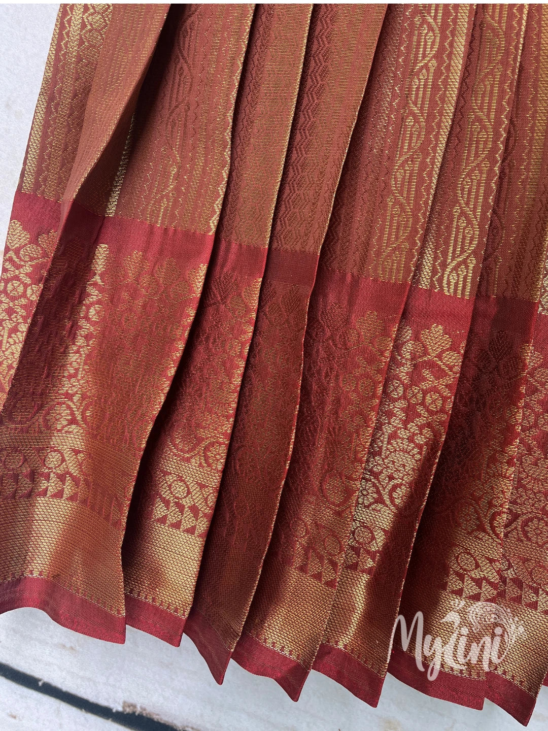 Ivory & Copper Girls Traditional Dress - mylini