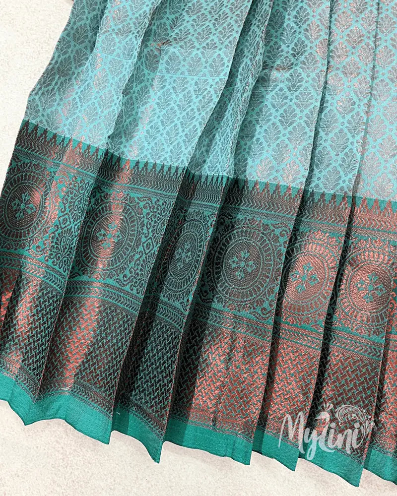 Teal & Silver Girls Ethnic Set - mylini